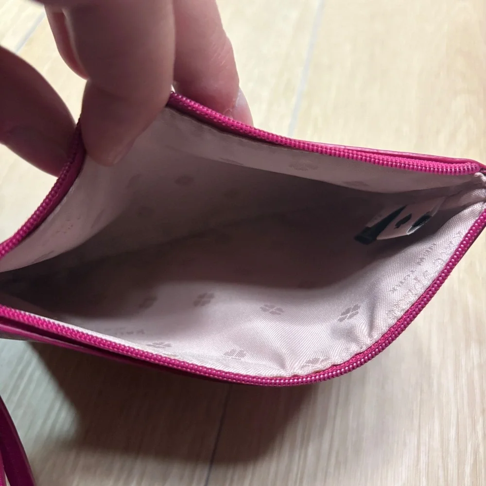 Kate Spade Keaton Small Pouch Wristlet Magenta Pink Clutch K6202